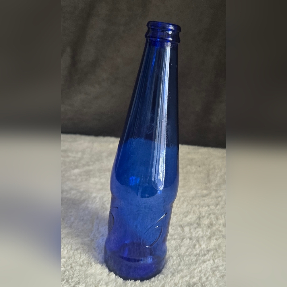 Vintage 1664 Blue Glass Bottle